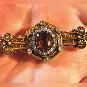 Antique Tourmaline Brooch 18K